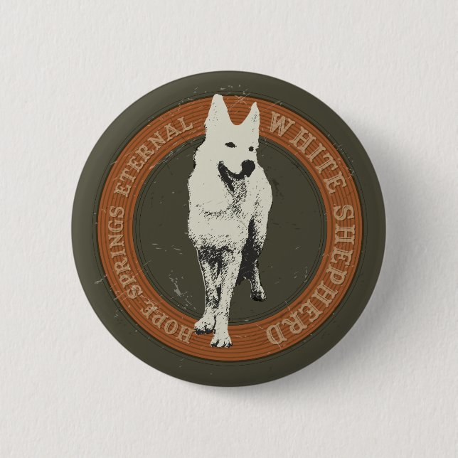 Badge Rond 5 Cm Berger blanc (Devant)