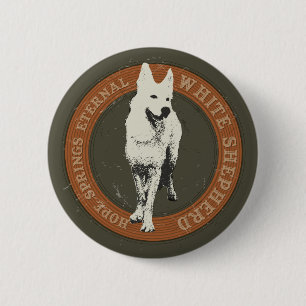 Badge Rond 5 Cm Berger blanc