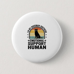 Badge Rond 5 Cm Berger bohémien Soutien émotionnel humain vintage