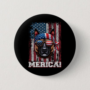 Badge Rond 5 Cm Berger néerlandais patriotique Amoureux des chiens