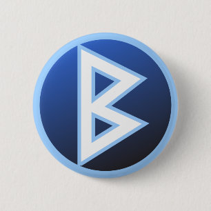 Badge Rond 5 Cm Berkana Beorc Rune
