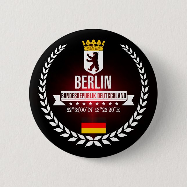 Badge Rond 5 Cm Berlin (Devant)