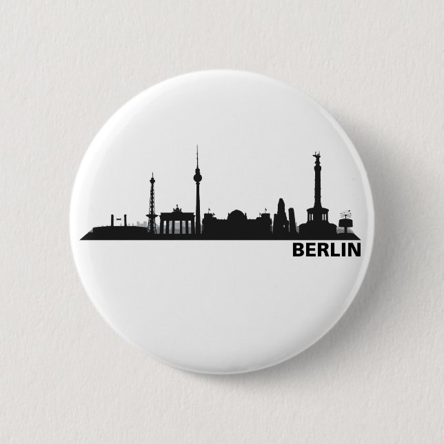 Badge Rond 5 Cm Berlin Skyline Fekbutton (Devant)