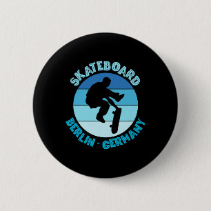 Badge Rond 5 Cm Berline Allemagne Skateboardeur Urne Skateboard 