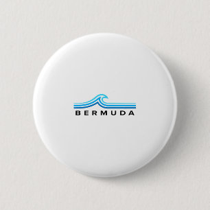 Badge Rond 5 Cm Bermuda Waves Vintage Hommes Femmes Filles Garçons