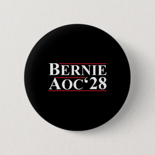 Badge Rond 5 Cm Bernie Aoc 2028 Bernie Sanders Alexandria Cortez P