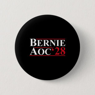 Badge Rond 5 Cm Bernie Aoc 2028 Bernie Sanders Alexandria Cortez P