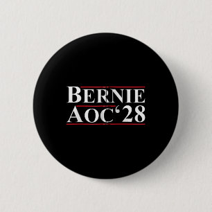 Badge Rond 5 Cm Bernie Aoc 2028 Bernie Sanders Alexandria Cortez P