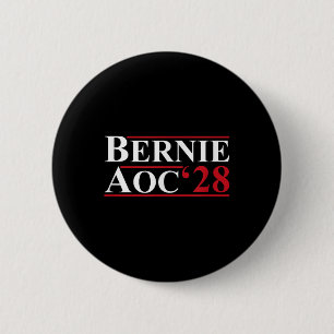 Badge Rond 5 Cm Bernie Aoc 2028 Bernie Sanders Alexandria Cortez P