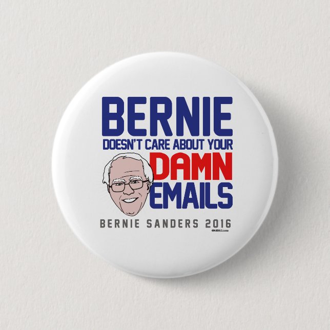 Badge Rond 5 Cm Bernie ne s'inquiète pas de vos emails (Devant)