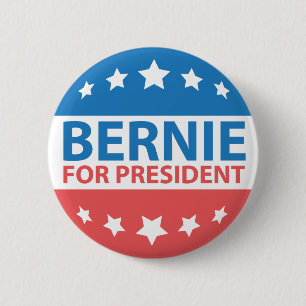Badge Rond 5 Cm Bernie Pour Président