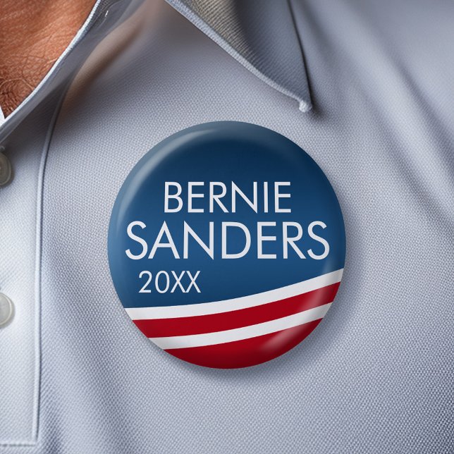 Badge Rond 5 Cm Bernie Sanders - CAN change année 2024 (Bernie Sanders Campaign Button)