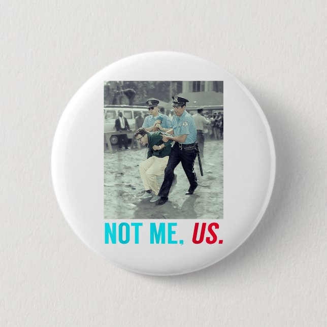 Badge Rond 5 Cm Bernie Sanders Not Me Us A Arrêté Bernie 2020 Pour (Devant)