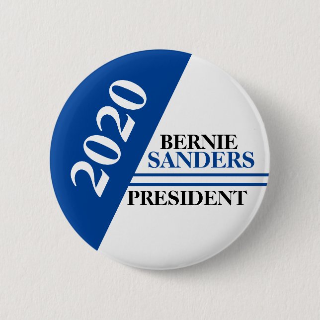 Badge Rond 5 Cm Bernie Sanders Président 2020 (Devant)