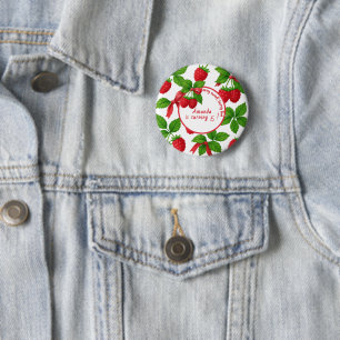 Badge Rond 5 Cm Berry Sweet Raspberry Anniversaire de enfant Party