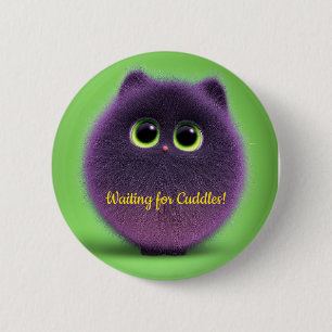 Badge Rond 5 Cm Bert Sootkins, un chat magique