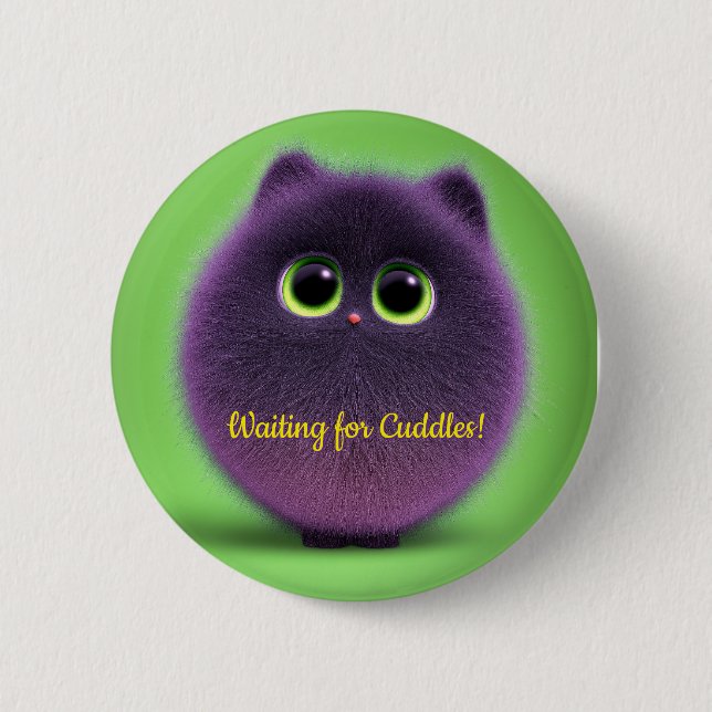 Badge Rond 5 Cm Bert Sootkins, un chat magique (Devant)