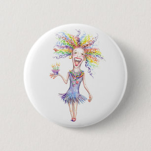 Badge Rond 5 Cm Bertha les larges boutons d'anniversaire !