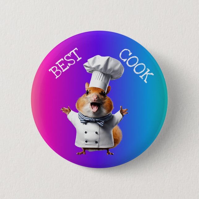 Badge Rond 5 Cm Best Cook chef cooking chief (Devant)