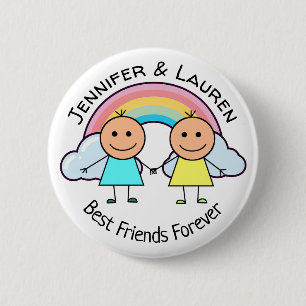 Badge Rond 5 Cm Best Friends Forever