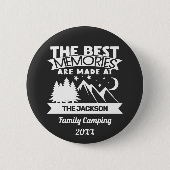 Badge Rond 5 Cm Best made at family camping custom (Devant)