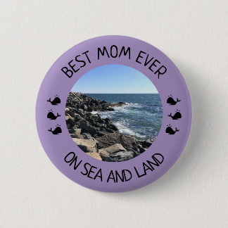 Badge Rond 5 Cm Best Mom Ever Blue Ocean Photo