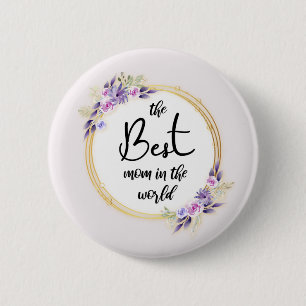 Badge Rond 5 Cm Best Mom Happy Mother's Day Button