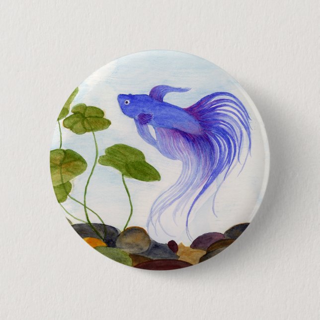 Badge Rond 5 Cm Bêta bleu (Devant)