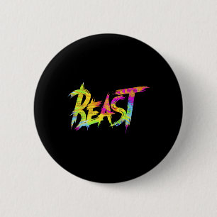 Badge Rond 5 Cm Bête de gym Bodybuilding Workout Humour Tie Dye Pe