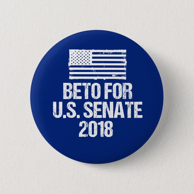 Badge Rond 5 Cm Beto for U.S. Senate 2018 Texas Election (Devant)