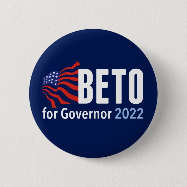 Badge Rond 5 Cm Beto O'Rourke pour l'élection du gouverneur 2022 T (Devant)