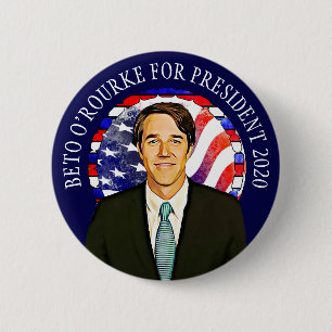 Badge Rond 5 Cm Beto O'Rourke pour l'élection du président 2020