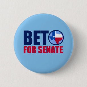 Badge Rond 5 Cm Beto pour le Sénat du Texas 2018
