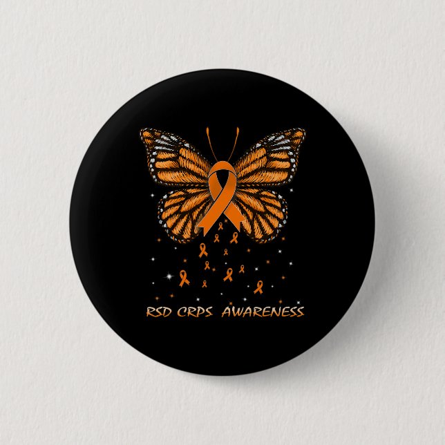 Badge Rond 5 Cm Beurre de sensibilisation aux SPRC RSD (Devant)