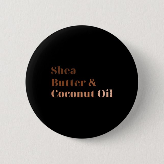 Badge Rond 5 Cm Beurre De Shea Et Huile De Coco Noir Histoire Mois (Devant)