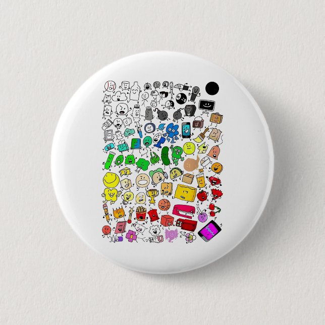 Badge Rond 5 Cm Bfdi Inanimer La folie Tous Les Caractères _1 (Devant)