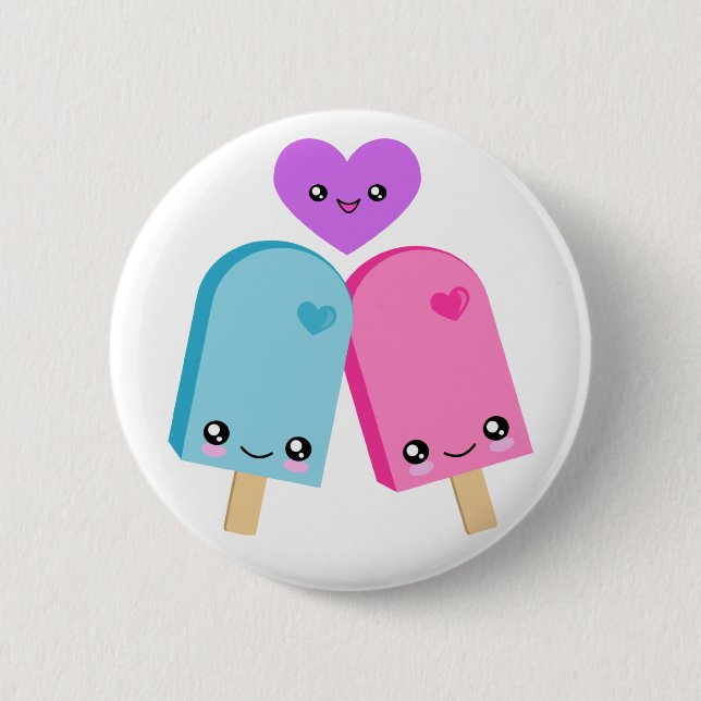 Badge Rond 5 Cm BFF BFF Kawaii Buttons (Devant)