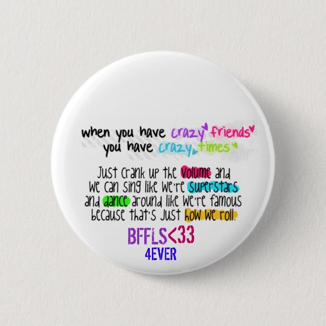 Badge Rond 5 Cm BFFL cite 1 ~Button (Devant)