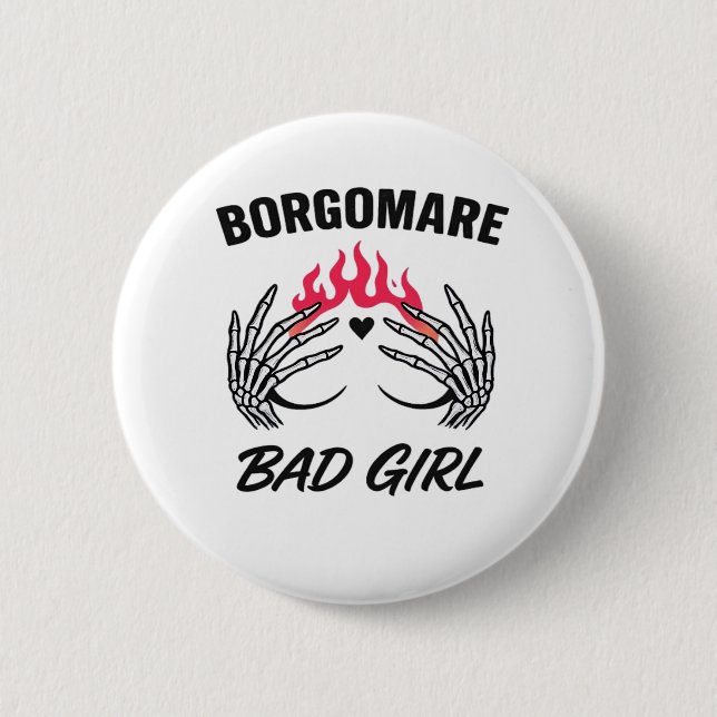 Badge Rond 5 Cm Bgm Bad Girl II - Skeleton Heart Hands (Devant)