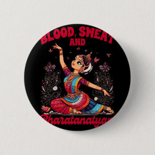 Badge Rond 5 Cm Bharatanatyam Dansant Sang Indien Une Sueur Et Bha