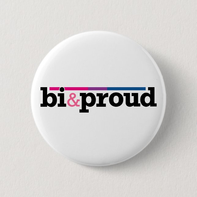 Badge Rond 5 Cm Bi&fière Bouton blanc (Devant)