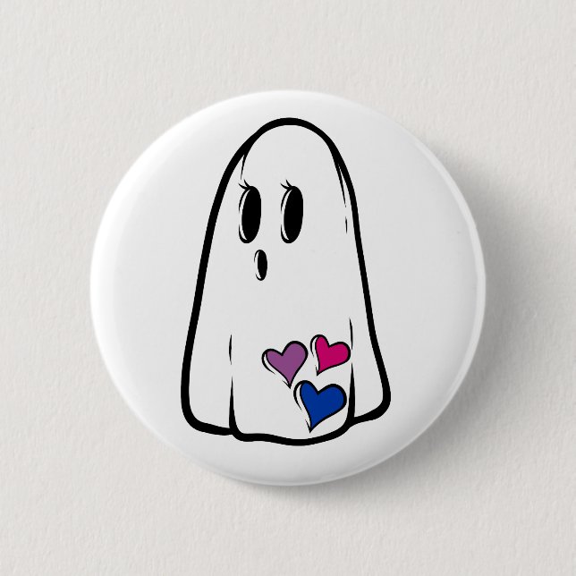 Badge Rond 5 Cm Bi Pride Ghost (Devant)