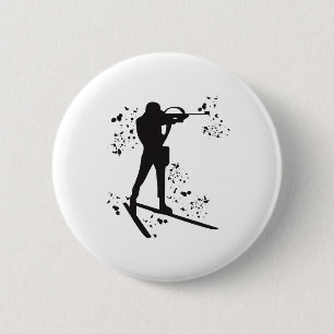 Badge Rond 5 Cm Biathlète Biathlon de ski nordique 10