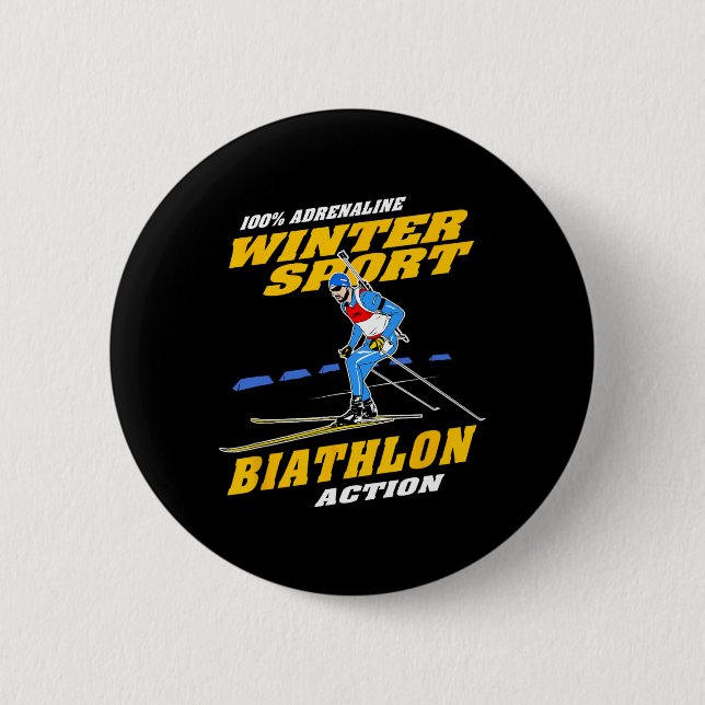 Badge Rond 5 Cm Biathlon 8 (Devant)