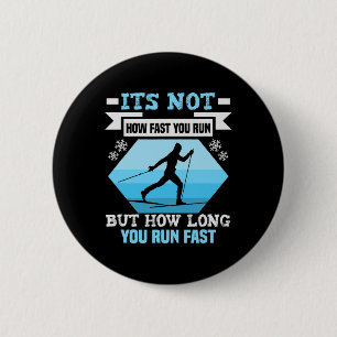 Badge Rond 5 Cm Biathlon Ce n'est pas la vitesse à laquelle vous c