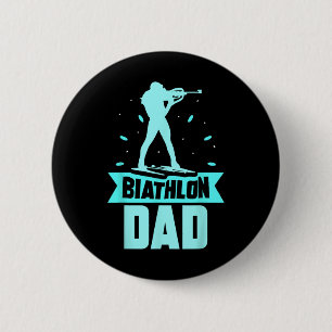 Badge Rond 5 Cm Biathlon Papa Sports Biathlète Biathlète Père Papa