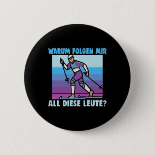 Badge Rond 5 Cm Biathlon Pourquoi suivre tous ces gens Cross-count