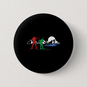 Badge Rond 5 Cm Biathlon Ski Hiver Sports Cross Country Ski Sn
