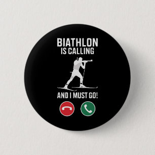 Badge Rond 5 Cm Biathlon Sport hivernal Ski Riffle tir Biath