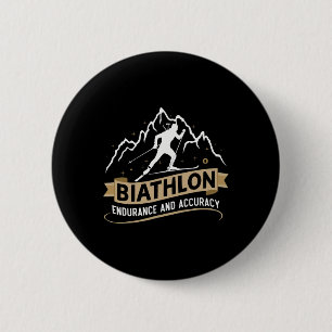 Badge Rond 5 Cm Biathlon Sport hivernal Ski Riffle tir Biath
